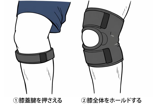 ジャンパー膝等の防止に役立つ膝サポーター